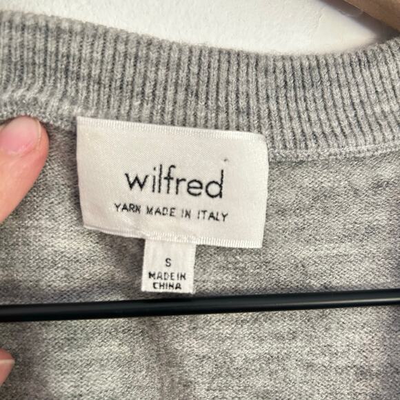 Wilfred Wool Sleeveless VNeck Fitted Sweater Dress Size S Gray - Picture 4 of 5